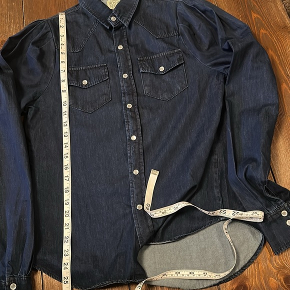 Torn By Ronny Kobo Denim Button Down Size M EUC - Picture 7 of 9